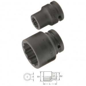 3/4"DR.56MM THIN IMPACT SOCKET