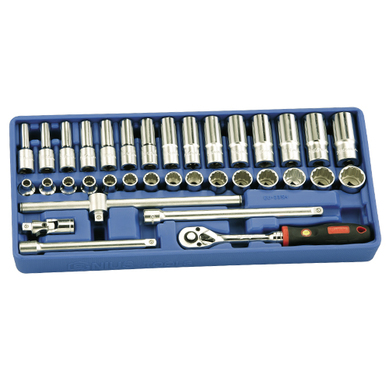 35PCES 3/8"DR MET HAND SOCKET