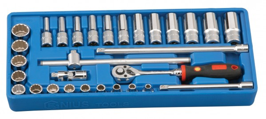 30PC 3/8" Dr. SAE Deep Hand Socket Set