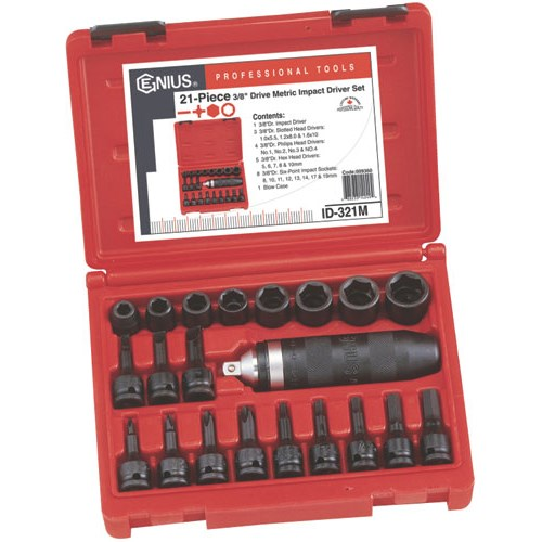 21PC 3/8" DR. METRIC IMPACT DRIVER  SET