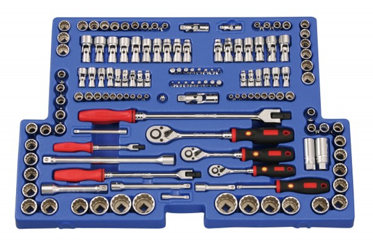 Genius MS-139MS - 139 Piece 1/4", 3/8" & 1/2" Dr. Metric & SAE Complete Socket Set