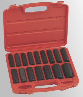 15PC 3/8",1/2" DR. DEEP IMPACT SOCKET SET