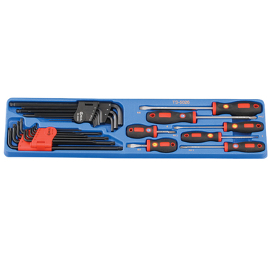 26 PC SCREWDRIVER AND KEY WRENCH SET