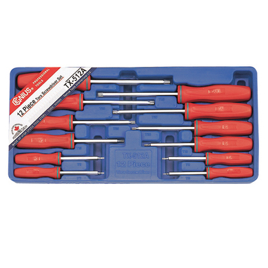 Genius TX-512A - 12 Piece Tamperproof Star Screwdriver Set - RACKTRENDZ