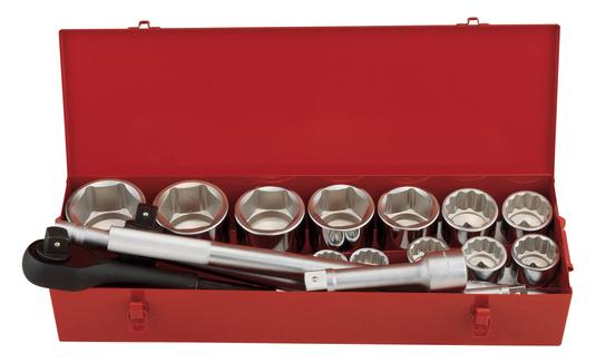 16PC 1"DR SAE HAND SOCKET SET