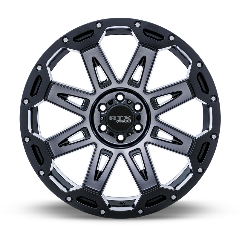 Load image into Gallery viewer, RTX® (Offroad) • 082637 • Gobi • Satin Black with Satin Grey Spokes • 20x9 6x135 ET0 CB87.1
