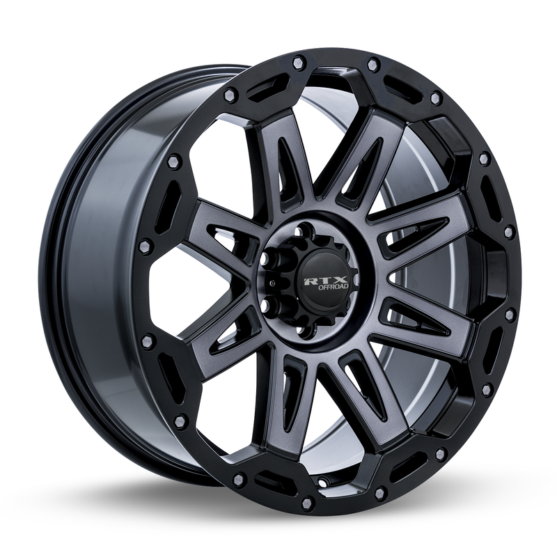 Load image into Gallery viewer, RTX® (Offroad) • 082637 • Gobi • Satin Black with Satin Grey Spokes • 20x9 6x135 ET0 CB87.1
