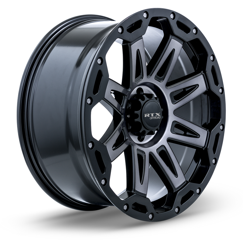 Load image into Gallery viewer, RTX® (Offroad) • 082637 • Gobi • Satin Black with Satin Grey Spokes • 20x9 6x135 ET0 CB87.1
