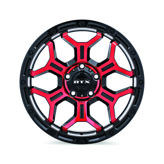 RTX® (Offroad) • 083107 • Goliath • Rayons rouges usinés noir brillant • 20x9 6x139.7 ET0 CB106.1