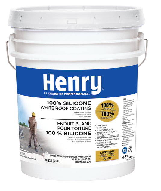 Henry Company HE487623 - Henry® 487 100% Silicone White Roof Coating - RACKTRENDZ