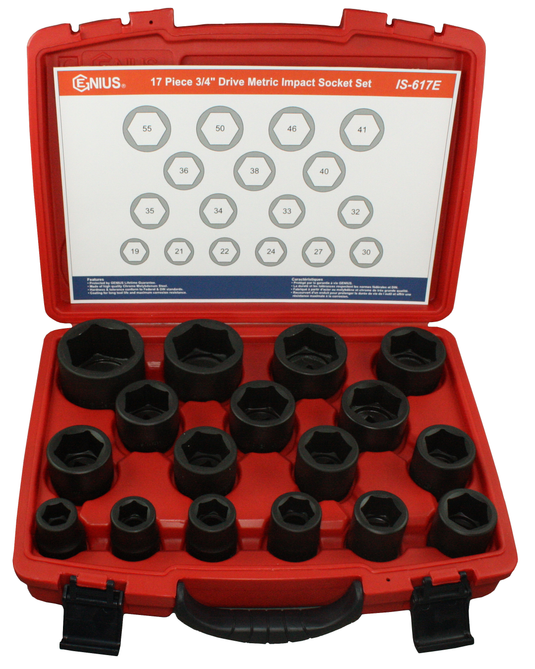 17PCS METRIC IMPACT SOCKET SET