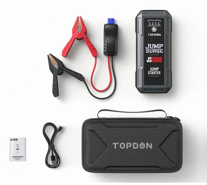 Chargez l&#39;image dans la visionneuse de la galerie, Topdon JS2000 - 2000 Peak Amp Jump-Starter and power bank - RACKTRENDZ
