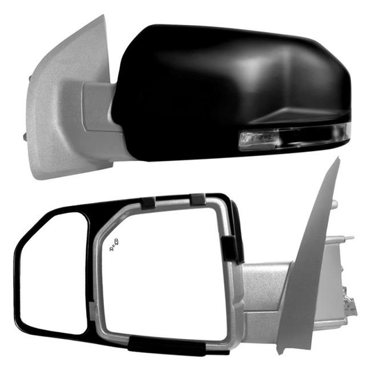 K-Source 81850 - (Pair) Snap N Zap Towing Mirror for Ford F150 15-20 - RACKTRENDZ