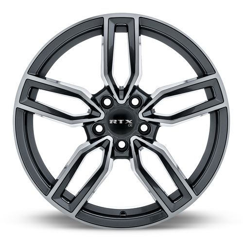 RTX® (OE) • 507406 • Kempten • Satin Black with Machined Face • 19x8 5x112 ET35 CB66.6