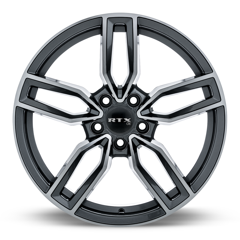 Load image into Gallery viewer, RTX® (OE) • 507406 • Kempten • Satin Black with Machined Face • 19x8 5x112 ET35 CB66.6
