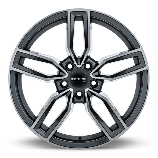 RTX® (OE) • 507406 • Kempten • Satin Black with Machined Face • 19x8 5x112 ET35 CB66.6