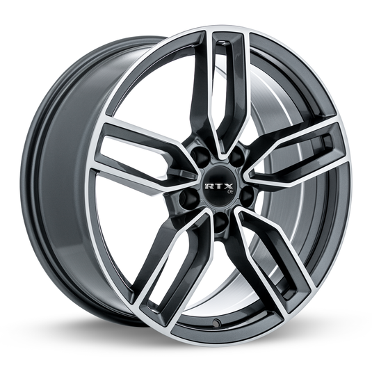 RTX® (OE) • 507406 • Kempten • Satin Black with Machined Face • 19x8 5x112 ET35 CB66.6