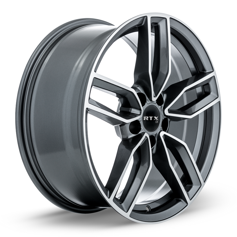 Load image into Gallery viewer, RTX® (OE) • 507406 • Kempten • Satin Black with Machined Face • 19x8 5x112 ET35 CB66.6
