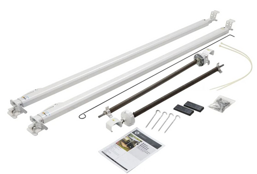 Lippert Components 434720 - Universal White Long Arm & Awning Hardware Kit for Solara Classic - RACKTRENDZ