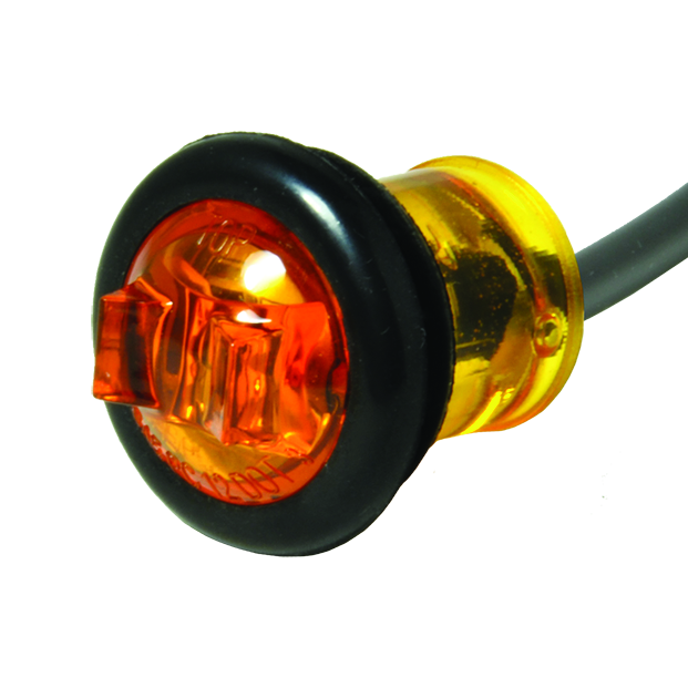 Load image into Gallery viewer, Uni-Bond LED0700A - 0.75&quot; Round Side Marker LED Light Amber - RACKTRENDZ
