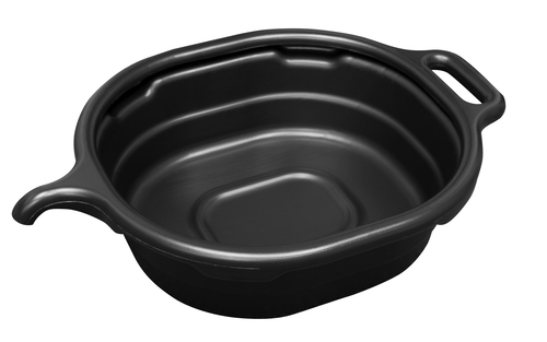 Lisle 17972 - 4.5 Gallon Oval Drain Pan, Black - RACKTRENDZ