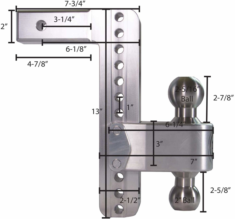Load image into Gallery viewer, Weigh Safe LTB10-2 - Turnover Ball 10&quot; Drop Hitch with 2&quot; Shank - RACKTRENDZ

