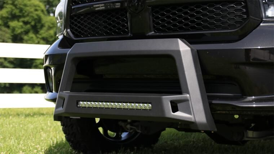Lund 86521215 - Revolution Black Steel Bull Bar with Integrated LED Light Bar and without skid plate for Ford F-250 17-22 - RACKTRENDZ