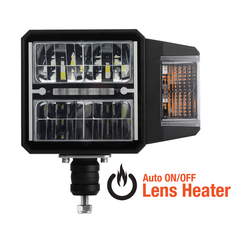 Load image into Gallery viewer, HEATED LENS LED SNOW PLOW LIGHT W/AUTO ON/OFF TEMP SENSOR - RACKTRENDZ
