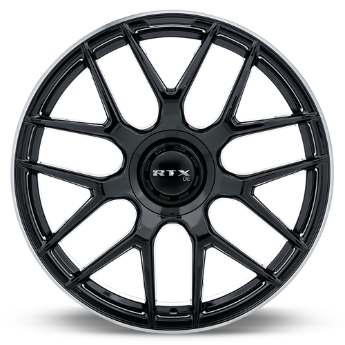 RTX® (OE) • 507421 • Leonburg • Gloss Black with Machined Edge • 20x8.5 5x112 ET38 CB66.6