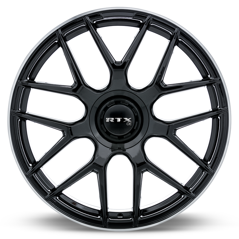 Load image into Gallery viewer, RTX® (OE) • 507425 • Leonburg • Gloss Black with Machined Edge • 21x9.5 5x112 ET38 CB66.6
