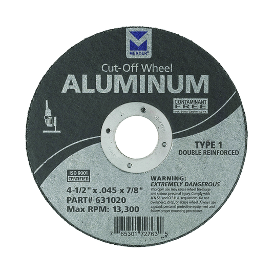 Mercer 631020 - Type 1 Aluminum Cut-Off Wheels 4-1/2