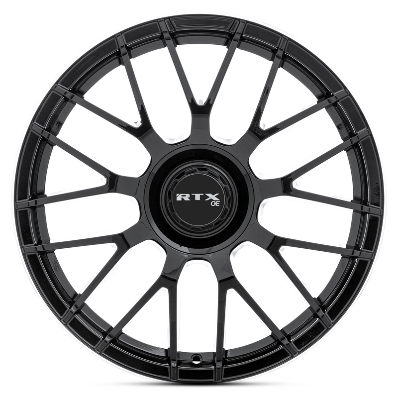 Load image into Gallery viewer, RTX® (OE) • 083184 • MB-01 • Gloss Black with Machined Lip • 19x8.5 5x112 ET38 CB66.6
