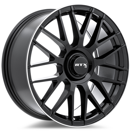 RTX® (OE) • 083184 • MB-01 • Gloss Black with Machined Lip • 19x8.5 5x112 ET38 CB66.6