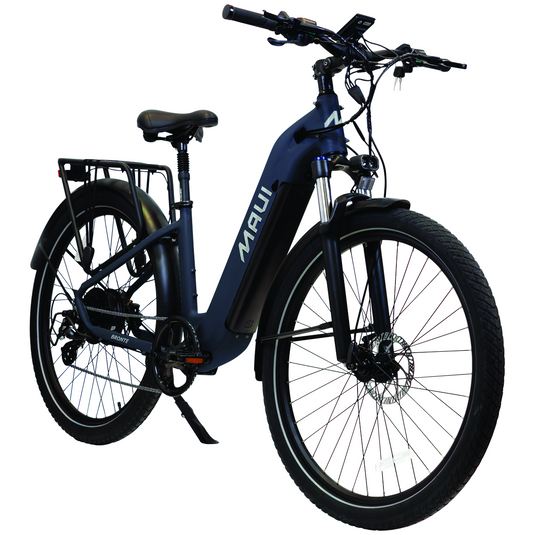 Maui MBCT03BLU - Vélo Électrique de Ville Step-Thru BRONTE 2024 500W Bleu Marine