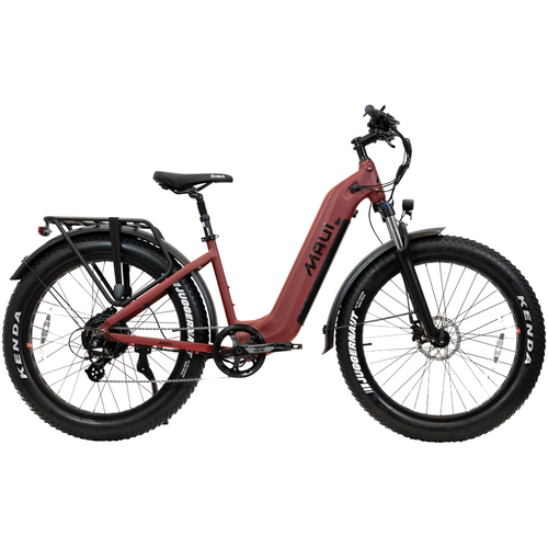 Maui MBFT03RED - Vélo Fat Bike Électrique BRONTE 2024 500W Rouge