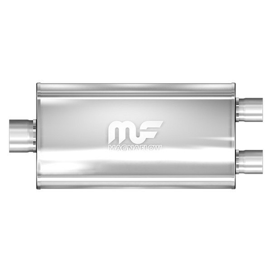 Magnaflow 12588 - Magnaflow 5"x11" Oval Center/Dual Straight Through Performance Muffler Universal - RACKTRENDZ