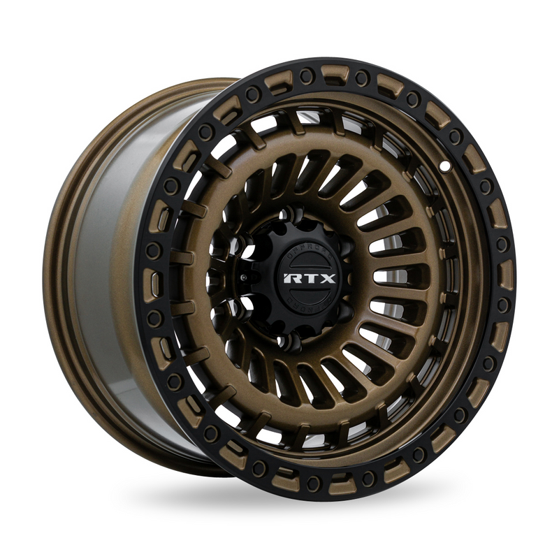 Chargez l&#39;image dans la visionneuse de la galerie, RTX® (Offroad) • 083098 • Moab • Bronze avec rebord noir satiné • 17x9 6x139.7 ET0 CB106.1
