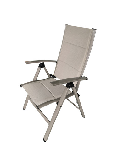 MOSS MOSS-0438TMRP - Reclining chair Taupe aluminum + Taupe cushioned textile - RACKTRENDZ