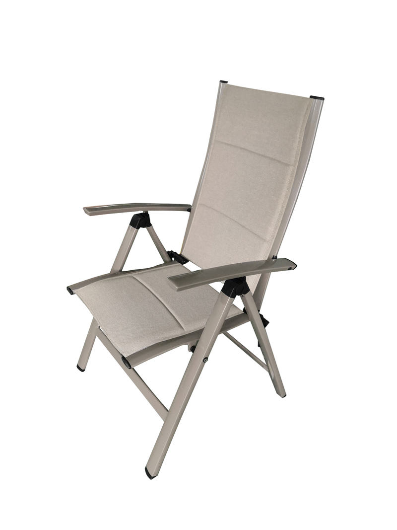 Load image into Gallery viewer, MOSS MOSS-0438TMRP - Reclining chair Taupe aluminum + Taupe cushioned textile - RACKTRENDZ

