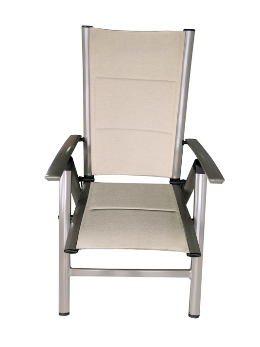 MOSS MOSS-0438TMRP - Fauteuil inclinable Aluminium taupe + textile coussiné taupe