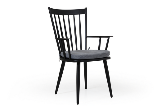 MOSS MOSS-0805 - Aluminum rustic and light chair with powder coated finish. Comfortable curved back. 1 3/4