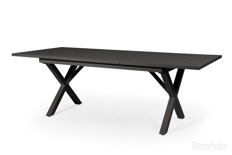 Chargez l&#39;image dans la visionneuse de la galerie, MOSS MOSS-0823 - Table extensible en aluminium noir + pieds croisés
