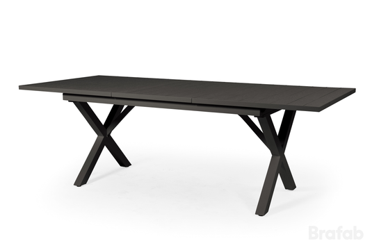 MOSS MOSS-0823 - Black Aluminum Extendable Table + Crossed Legs - RACKTRENDZ