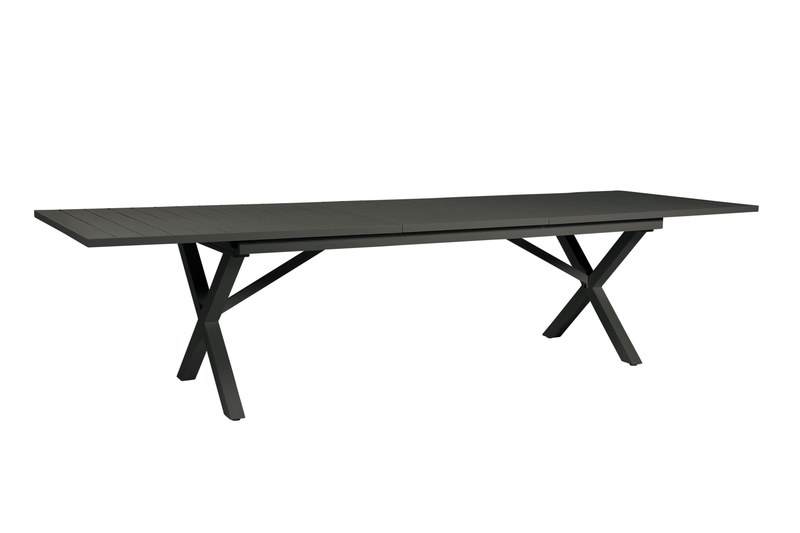 Chargez l&#39;image dans la visionneuse de la galerie, MOSS MOSS-0823 - Table extensible en aluminium noir + pieds croisés
