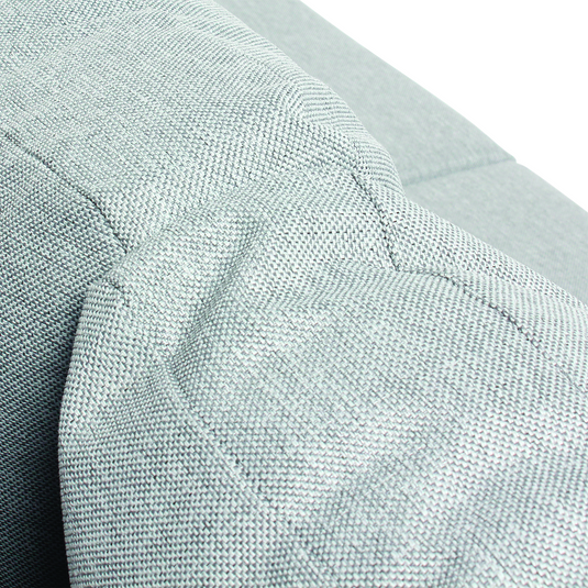 MOSS MOSS-LN003NG - Black Aluminum 3-Piece Compact Sectional Set with Grey cushions