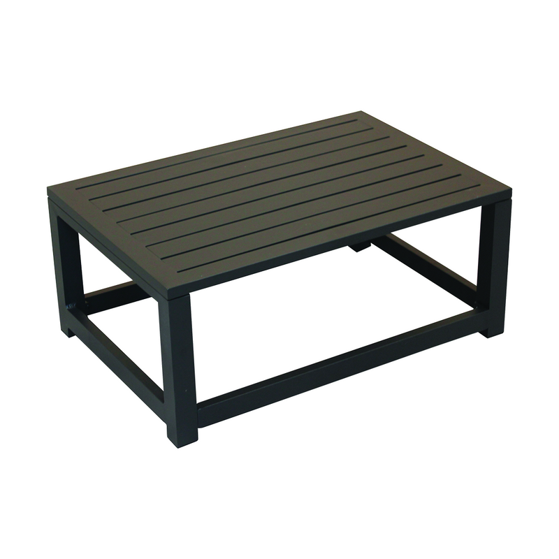 Chargez l'image dans la visionneuse de la galerie, MOSS MOSS-LN003NG - Black Aluminum 3-Piece Compact Sectional Set with Grey cushions
