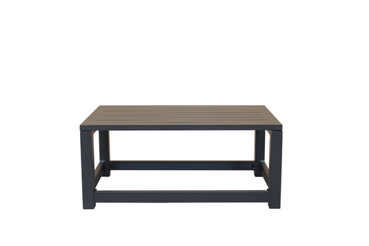 MOSS MOSS-LN003NG - Black Aluminum 3-Piece Compact Sectional Set with Grey cushions