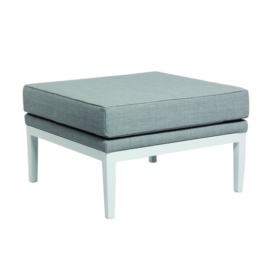 MOSS MOSS-LN003WGP - Ensemble sectionnel compact 3 pièces en aluminium blanc avec coussins gris