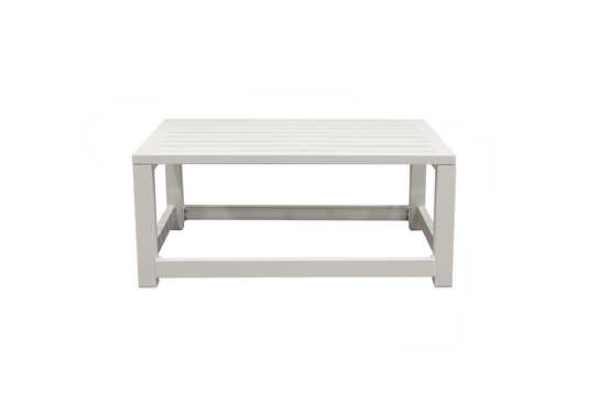 Ensemble de canapés modulaires compacts 3 pièces en aluminium blanc MOSS - Un refuge moderne pour votre terrasse