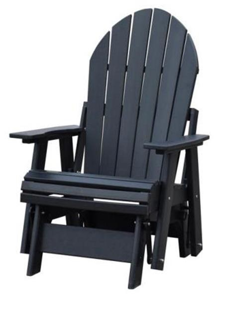 Glider armchair in HDPE structure BLACK seat BLACK